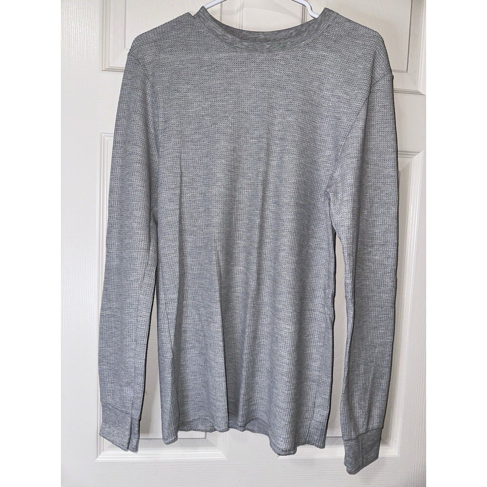 Fruit of Loom Men's Long Sleeve T-Shirt Gray, Size Large